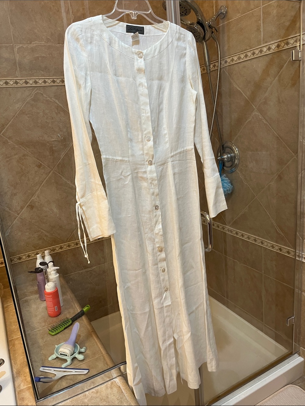 Les Copains White Button-Front Maxi Dress